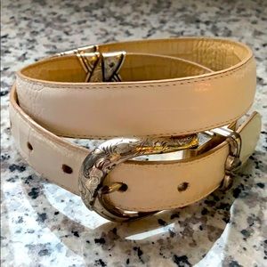 Brighton B40032 Reversible Belt Tan and White